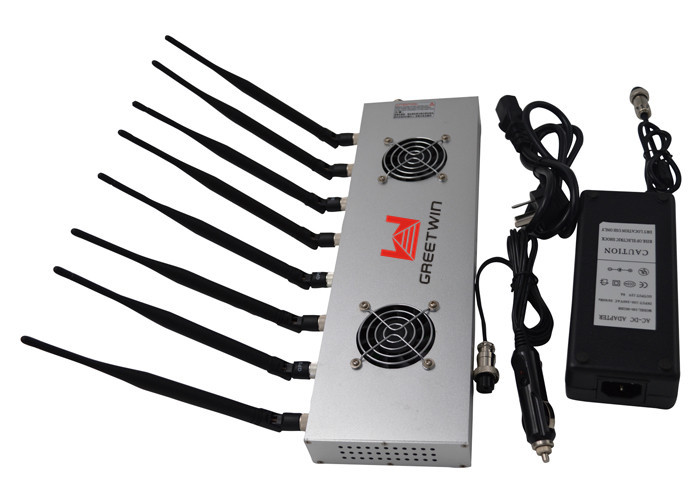 16 W poderoso Wi-Fi Bluetooth 3G 4G Jammer de telefone celular com peso leve