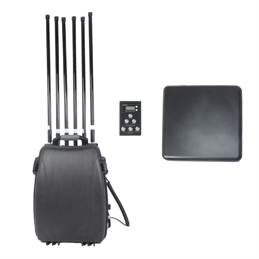 6 banda 300w longo alcance 6 canais anti drone 1500 metros 900mhz 1.2g 1.5g 2.4g 5.2g 5.8g uav drone jammer