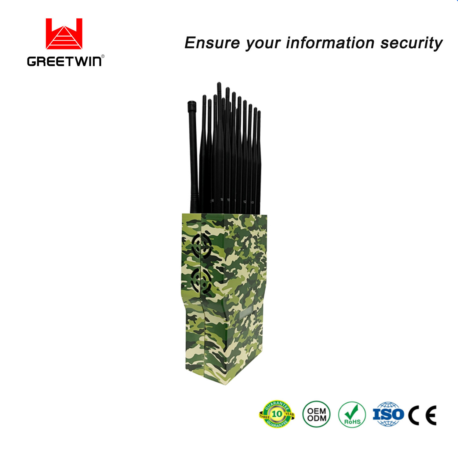 Bloqueador de sinal wifi 16000 mah 21,0 w 21 antenas com carregador de carro