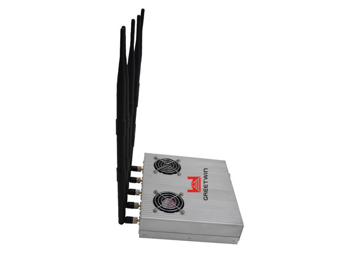 12W 4G LTE800 ajustável Wi-Fi bloqueador de sinal de celular com cinco antenas Omni