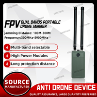 Dispositivo duplo portátil do zangão do sistema do jammer da faixa dupla 700-1000MHz 2.4GHz FPV anti