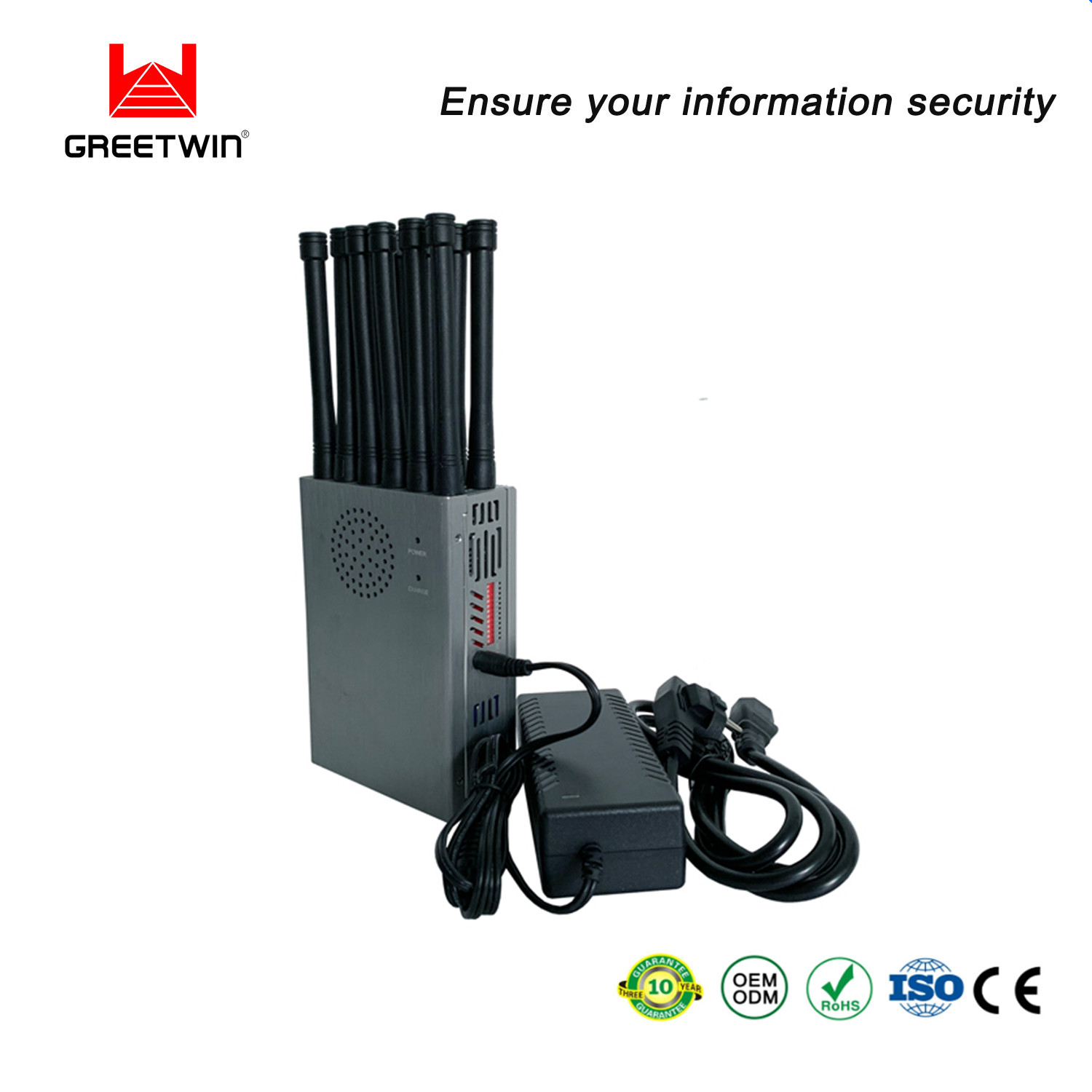 Bloqueador de sinal portátil AC240V WCDMA para celular 5G Lte 12w