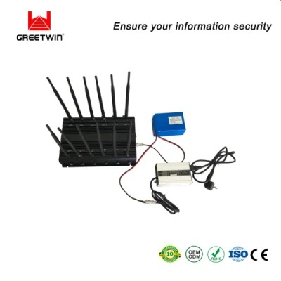 Greetwin Desktop Signal Jammer 12 Antenas 34W 5g WiFi GPS 10-40 Metros 
