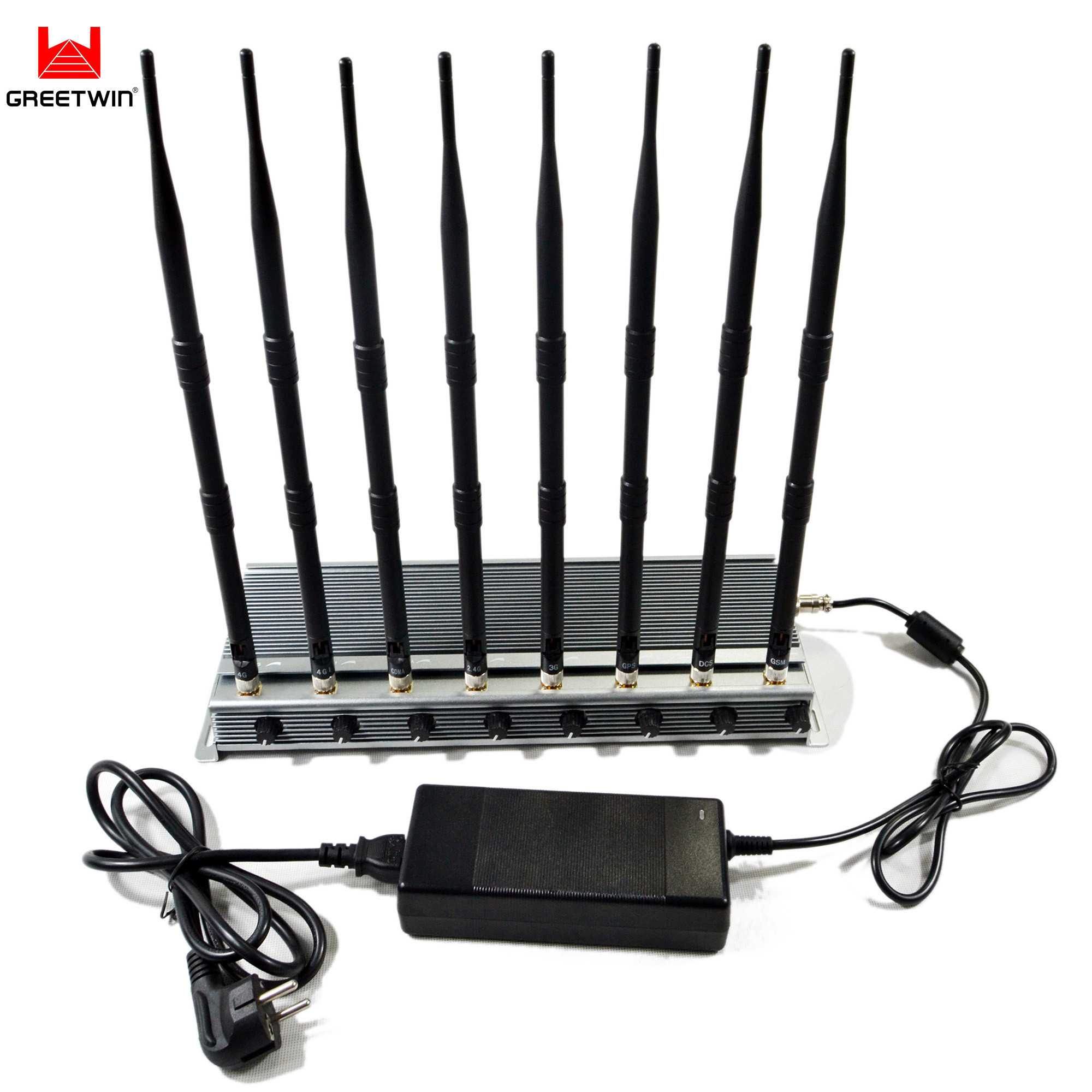 Bloqueador de sinal móvel WiFi 2.4G ajustável 60m 46W
