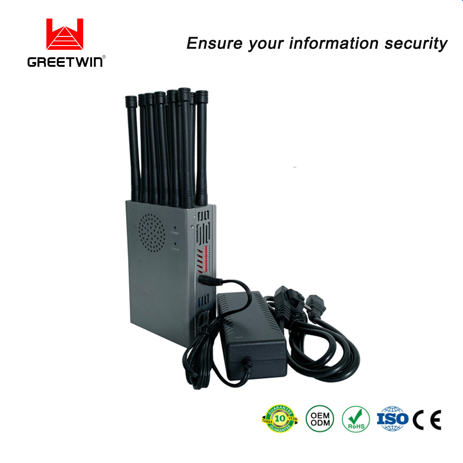 Jammer de sinal de celular 895 MHz 12 W ODM WiFi Bluetooth