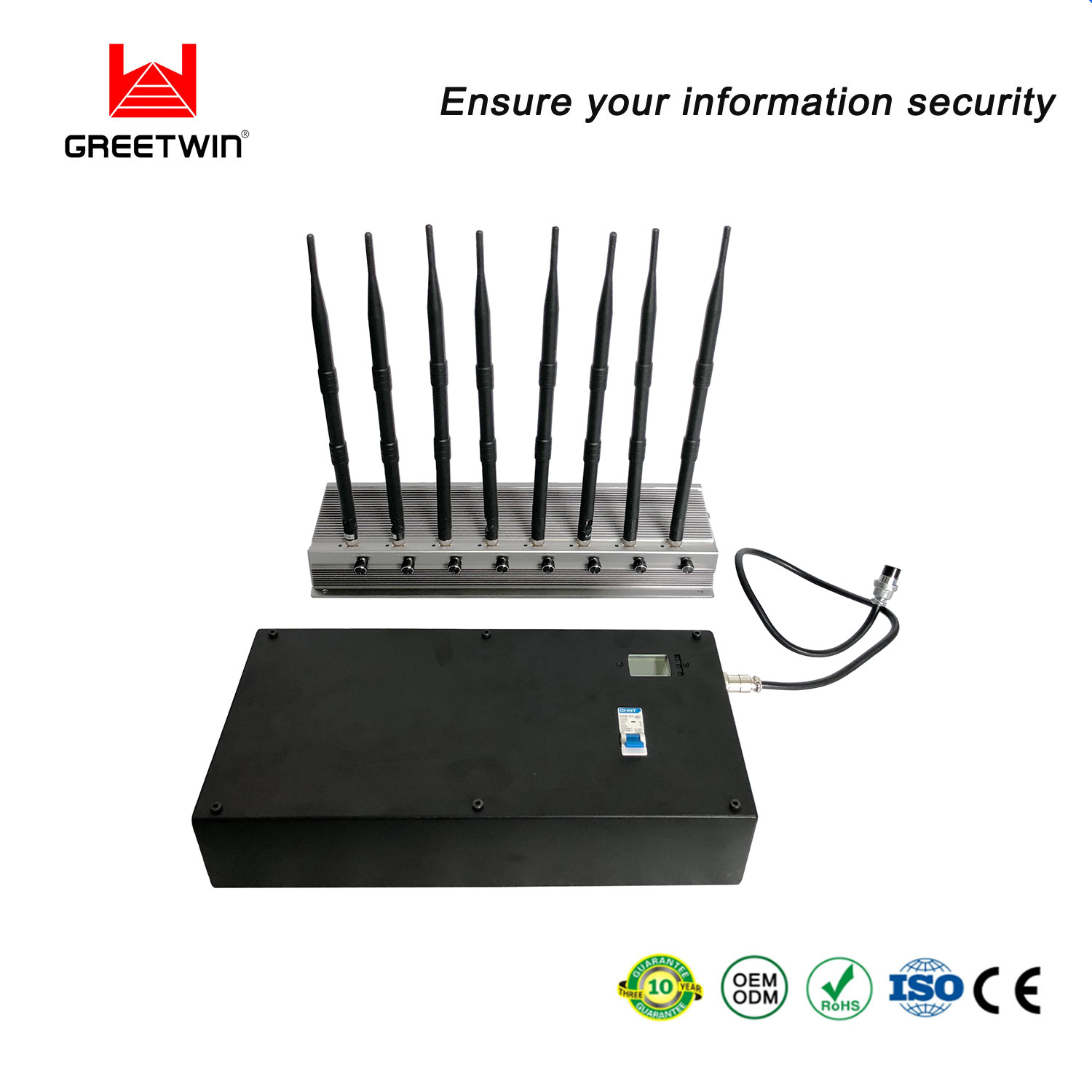 CDMA 850 70W ajustável bloqueador de sinal móvel 8 antenas bloqueador de desktop