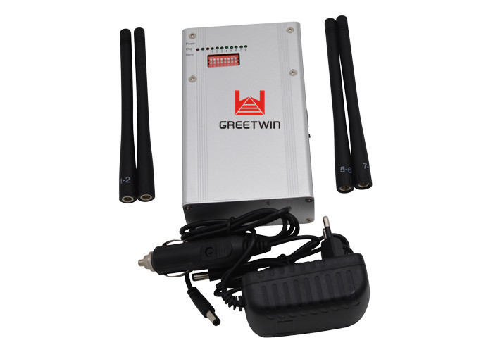 4 Antenas Jam 8 Band Portable Signal Jammer, scrambler de sinal de telefone para privacidade pessoal