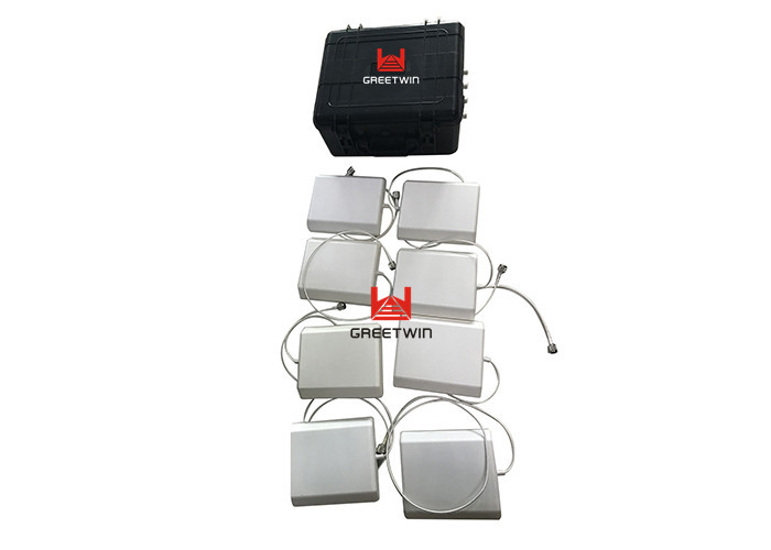 Sistema de resfriamento multibandas GSM, WIFI, bloqueador de sinal de telefone de alta potência ajustável