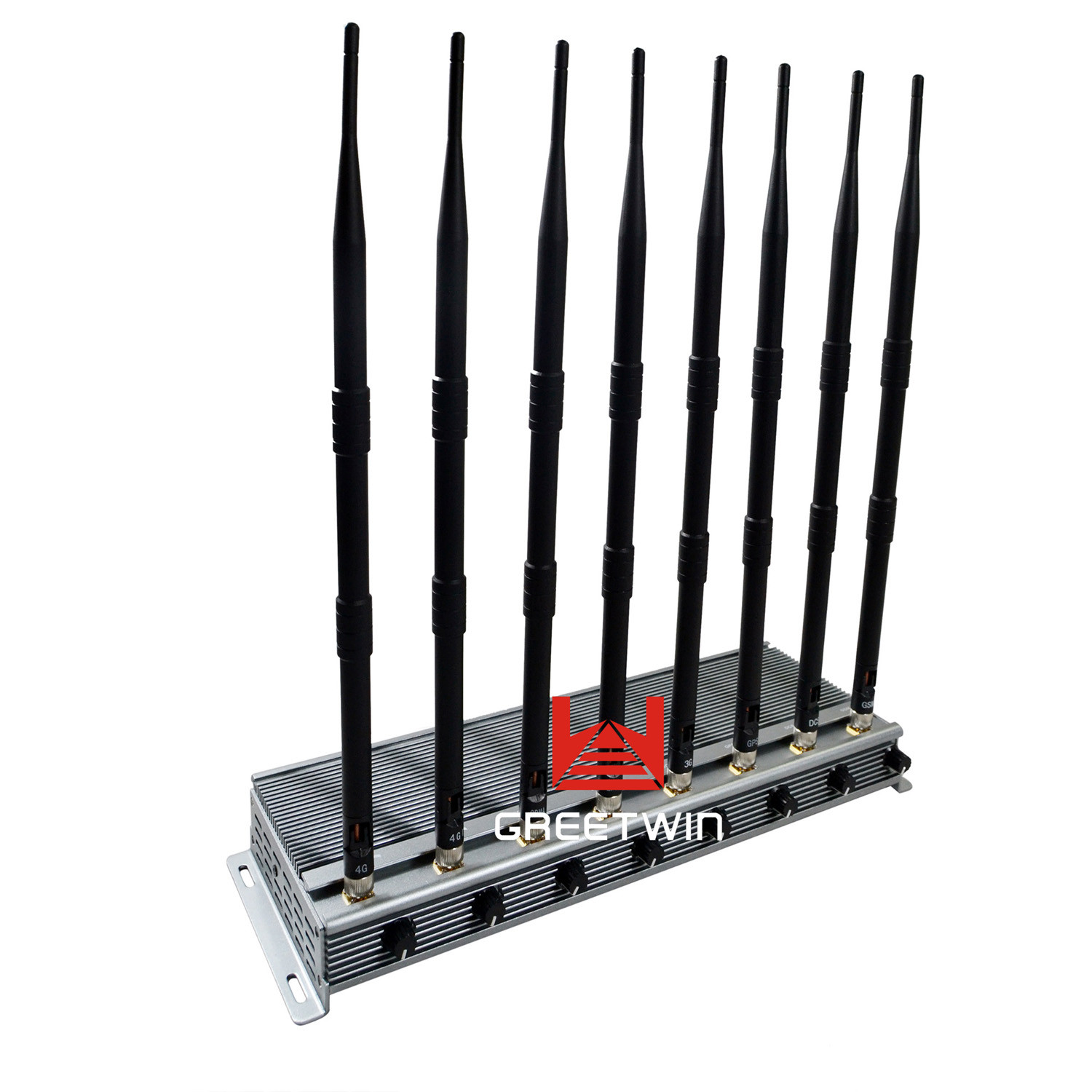 Poderoso bloqueador de sinal de celular WIFI 8 antenas interior ajustável 46W potência de saída